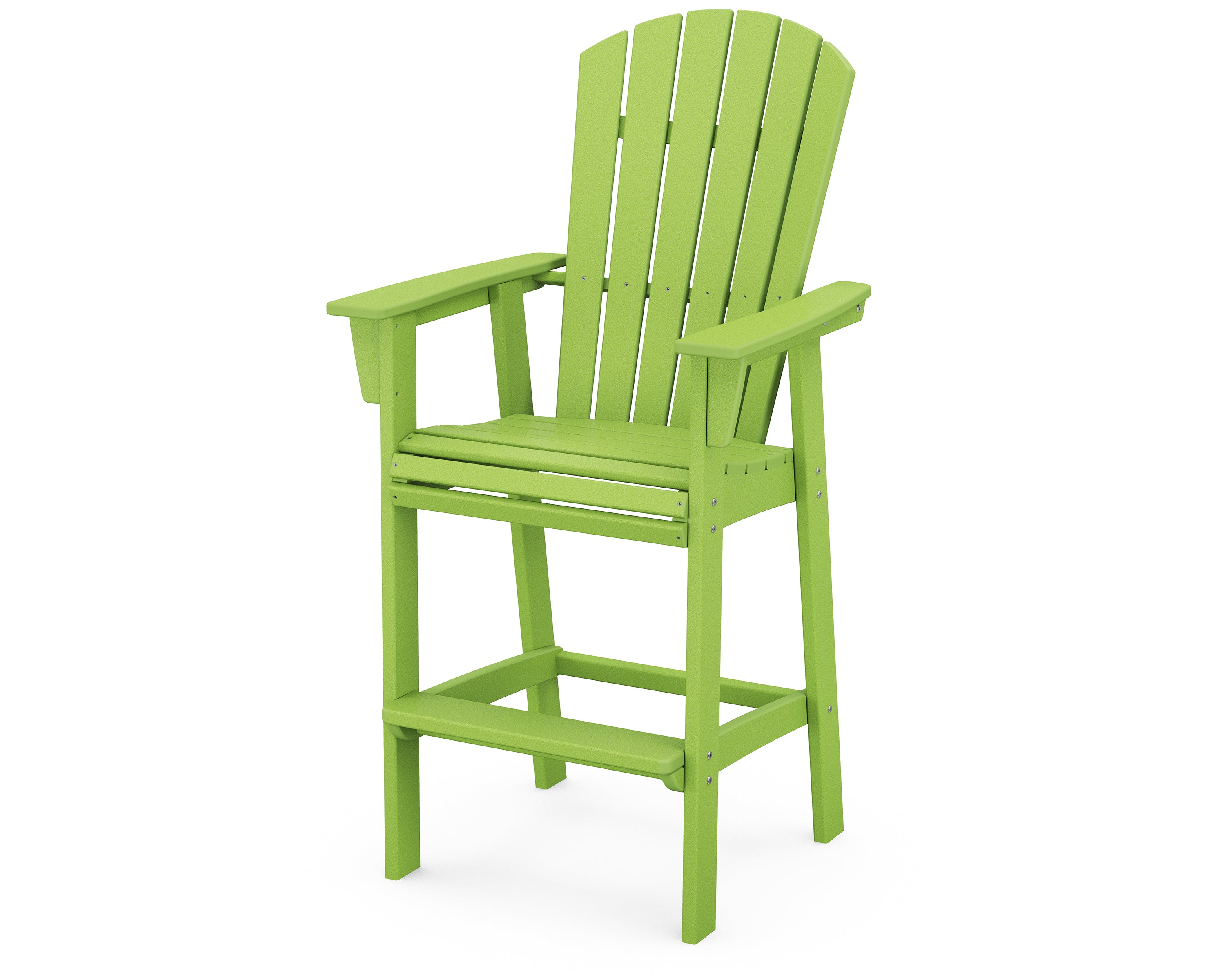 POLYWOOD Nautical Curveback Adirondack Bar Chair