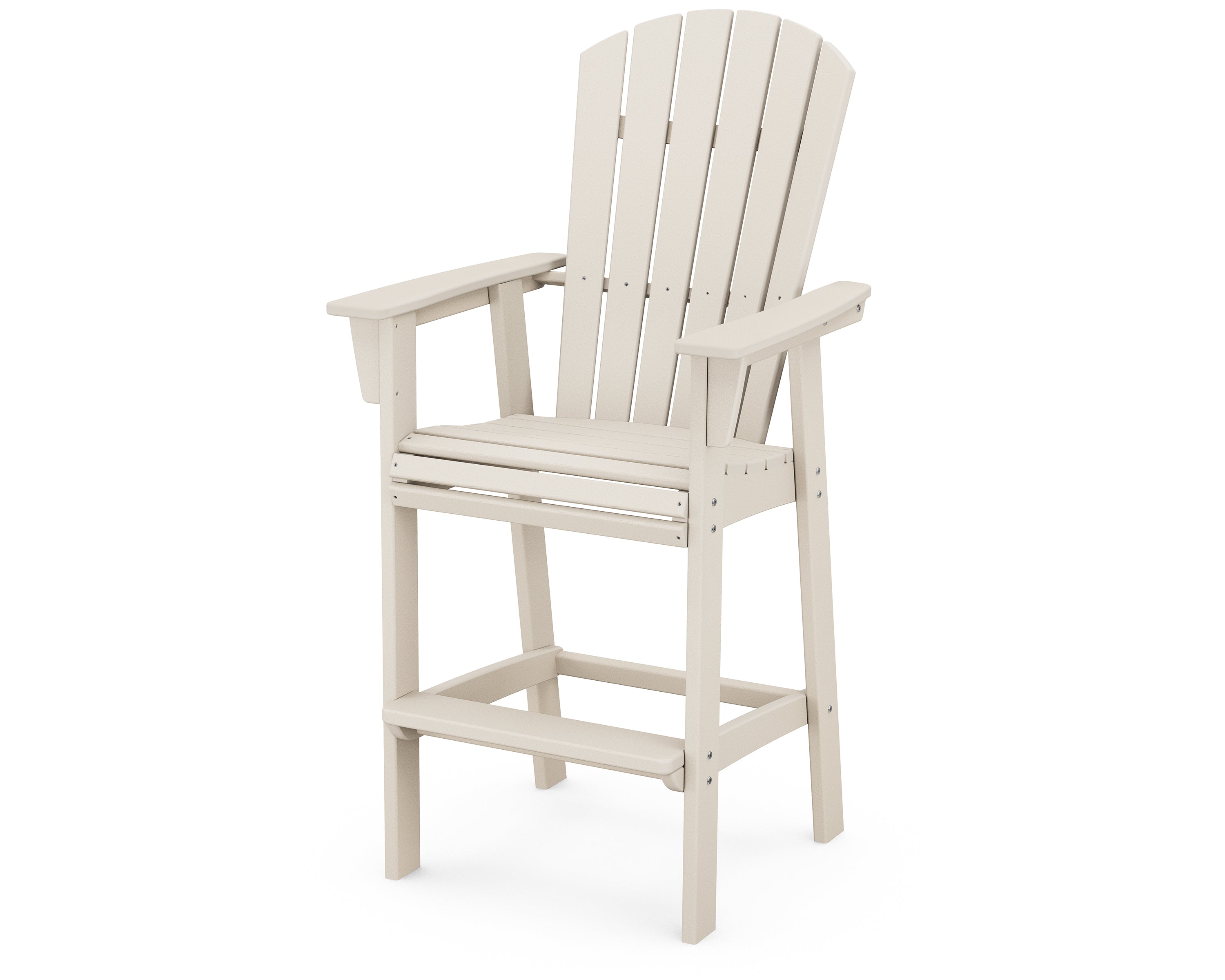 POLYWOOD Nautical Curveback Adirondack Bar Chair