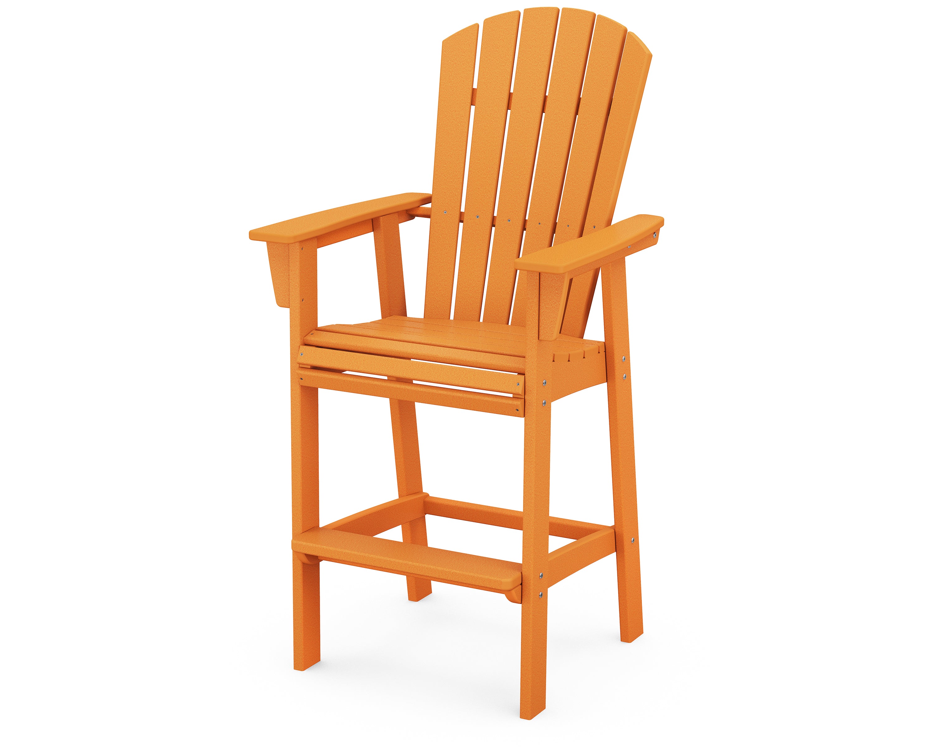 POLYWOOD Nautical Curveback Adirondack Bar Chair