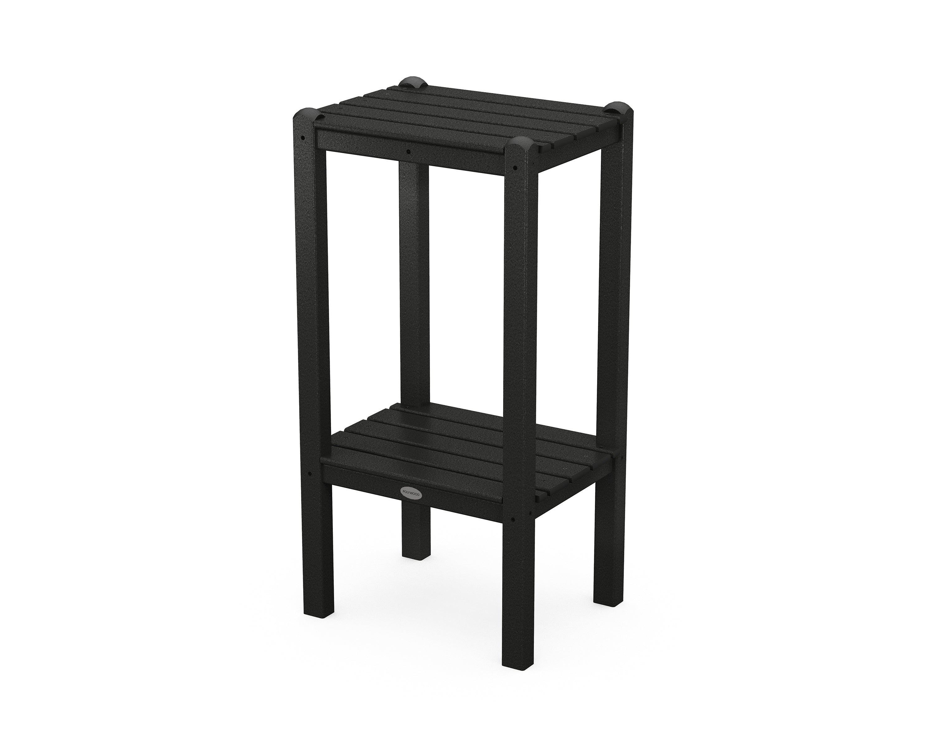 POLYWOOD Two Shelf Bar Side Table