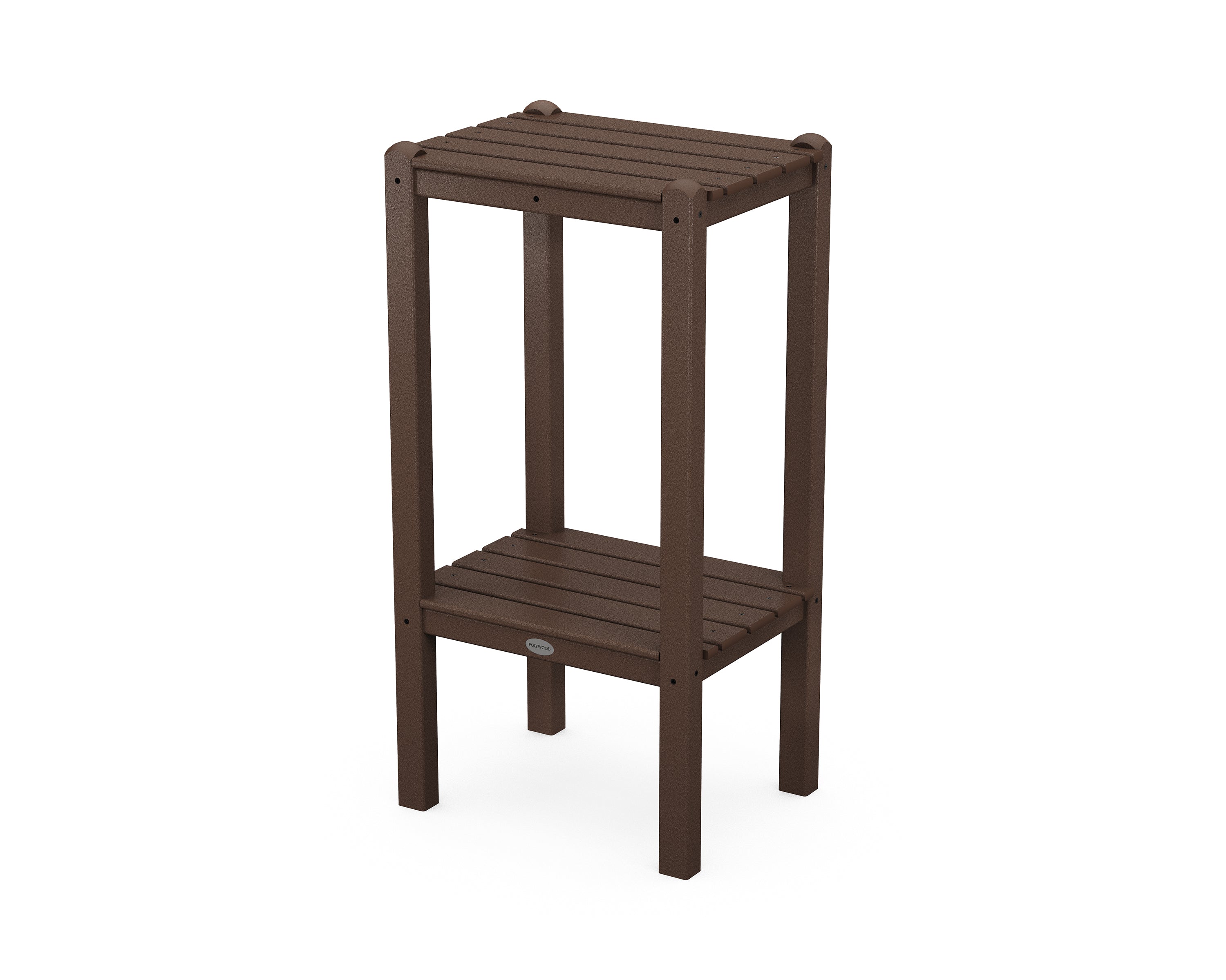 POLYWOOD Two Shelf Bar Side Table