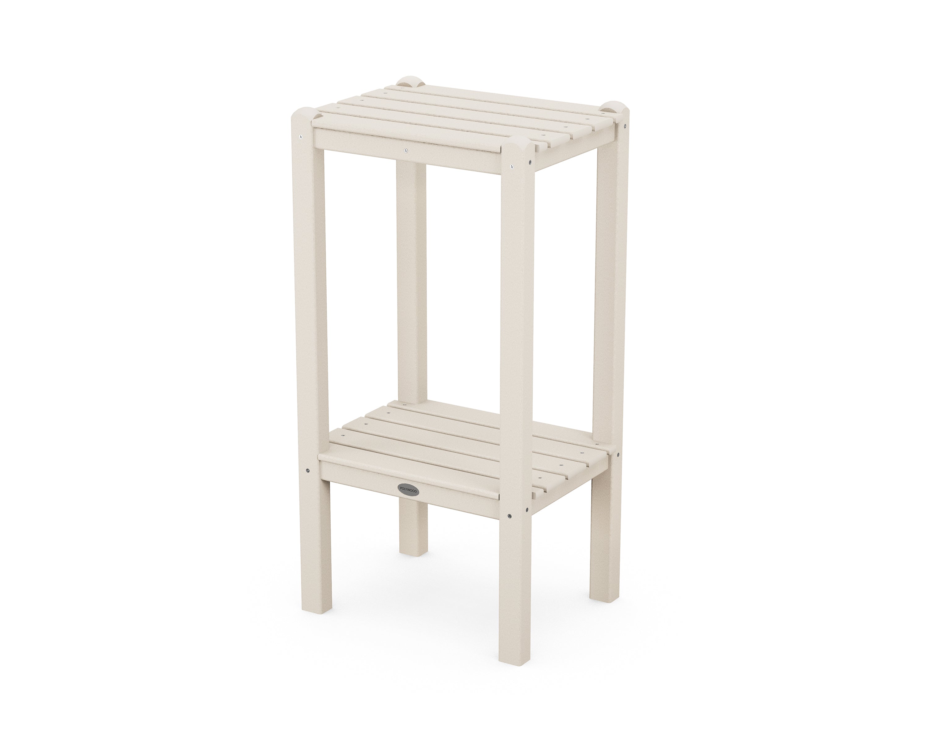 POLYWOOD Two Shelf Bar Side Table