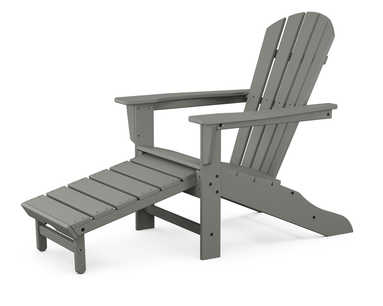 POLYWOOD Palm Coast Ultimate Adirondack Chair w/ Hideaway Ottoman