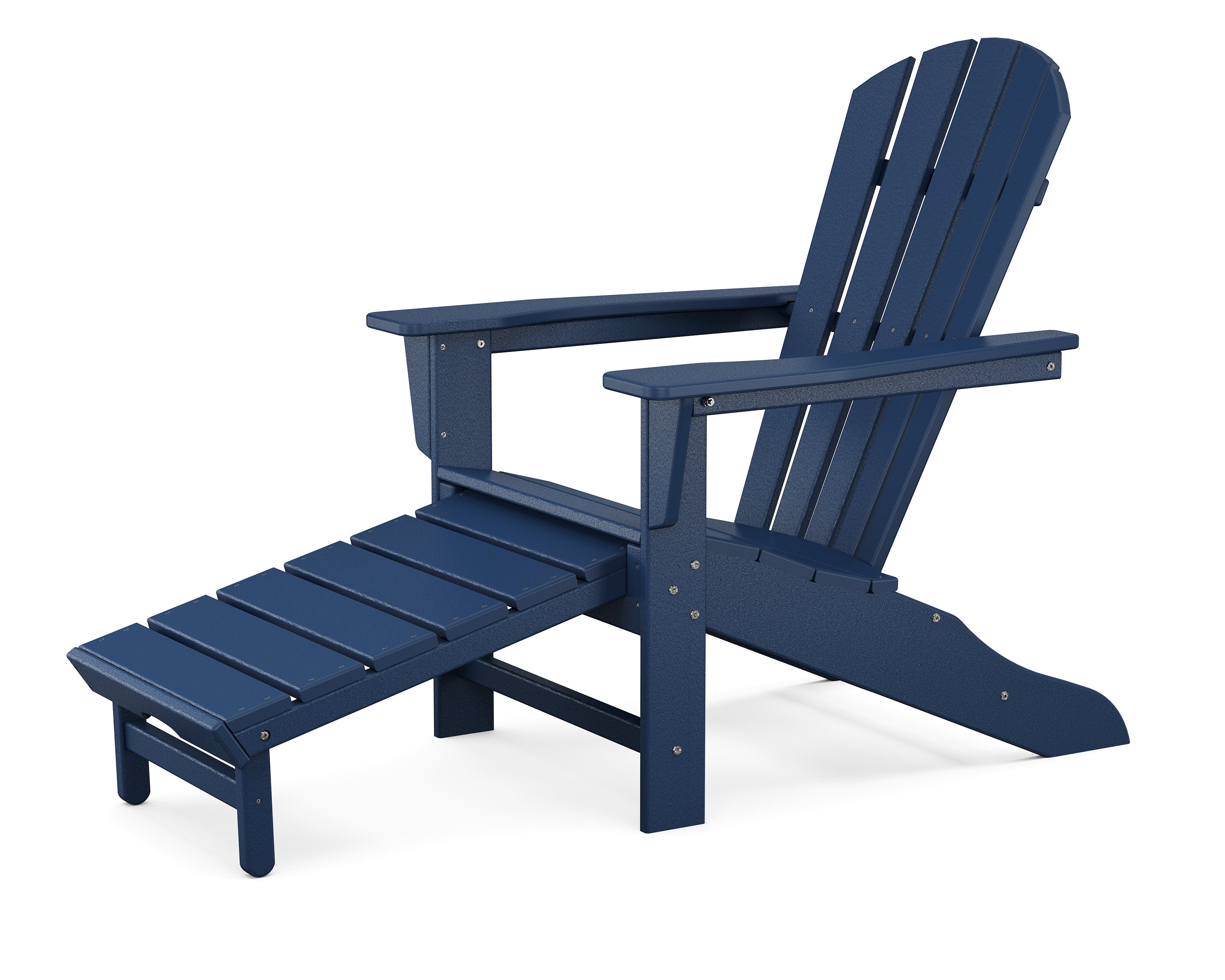 POLYWOOD Palm Coast Ultimate Adirondack Chair w/ Hideaway Ottoman