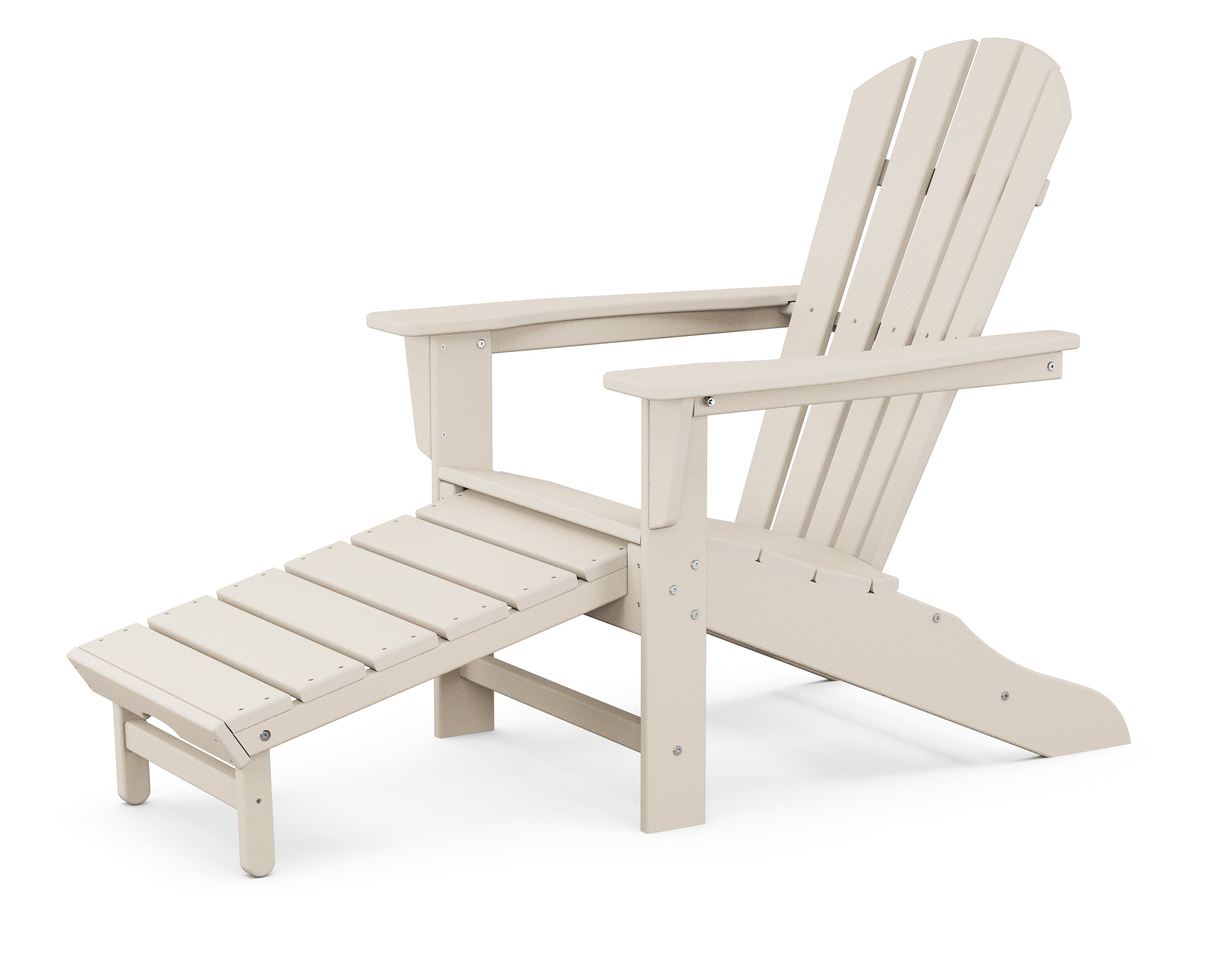 POLYWOOD Palm Coast Ultimate Adirondack Chair w/ Hideaway Ottoman