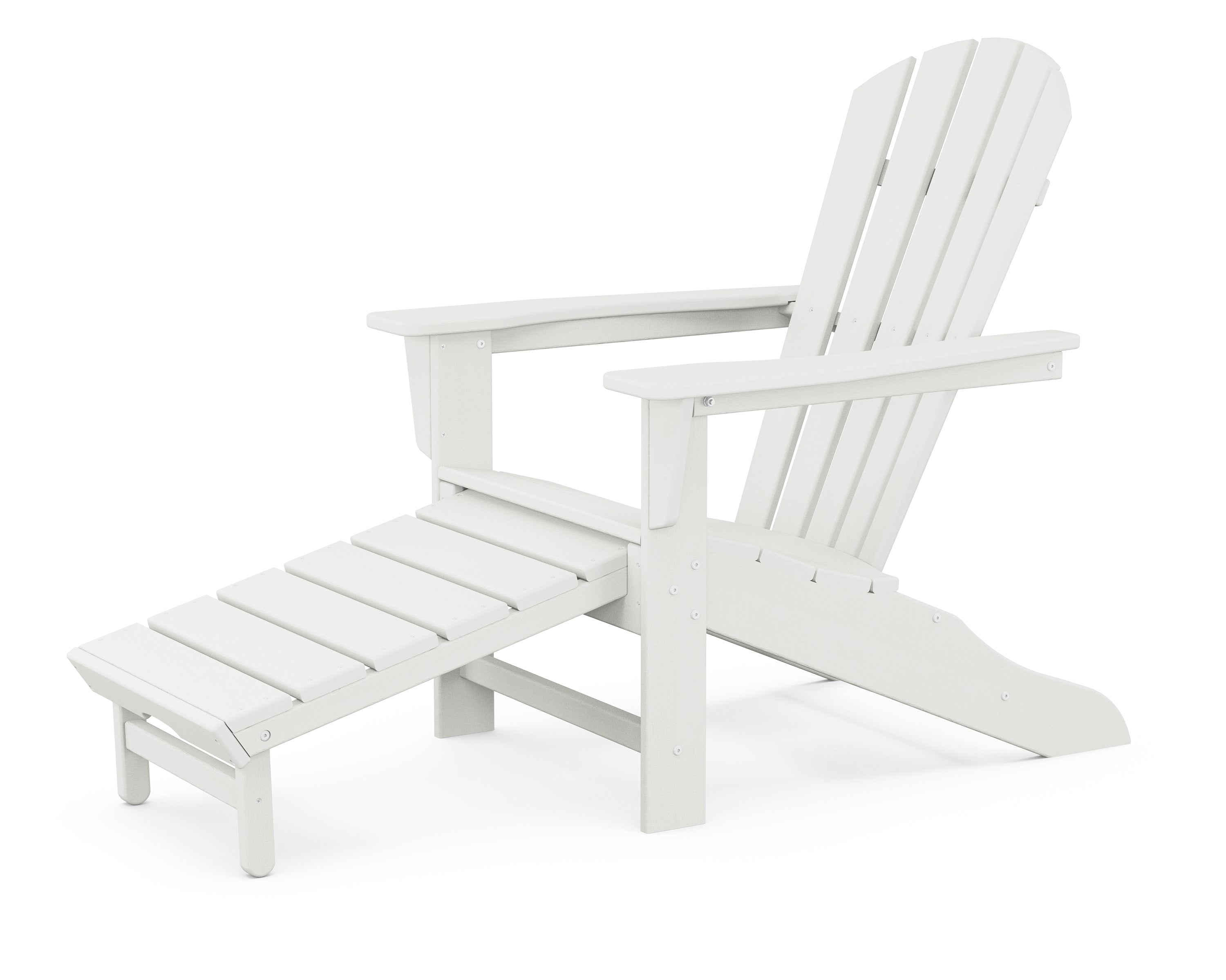 POLYWOOD Palm Coast Ultimate Adirondack Chair w/ Hideaway Ottoman