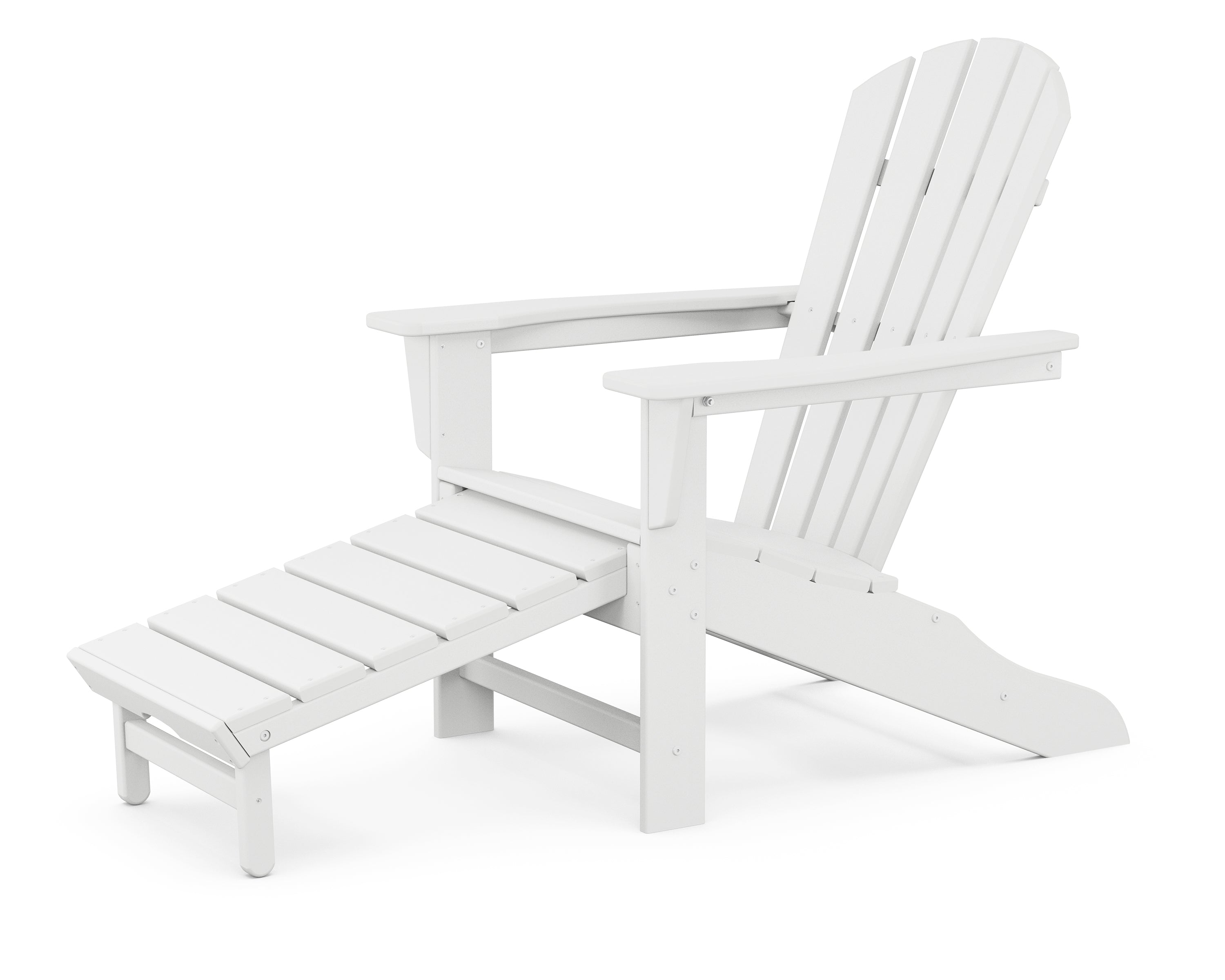 POLYWOOD Palm Coast Ultimate Adirondack Chair w/ Hideaway Ottoman