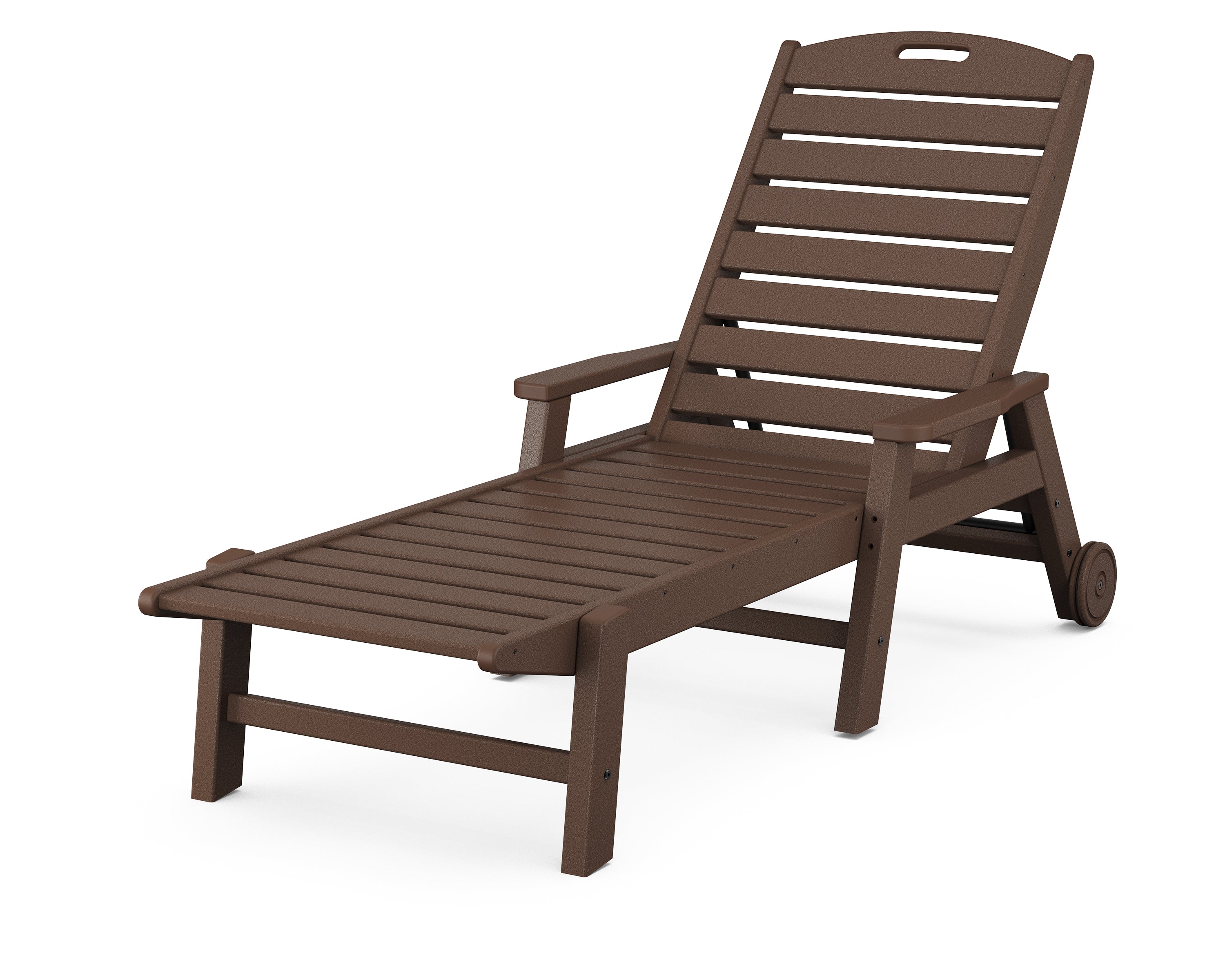 POLYWOOD Nautical Chaise w/ Arms & Wheels - Stackable