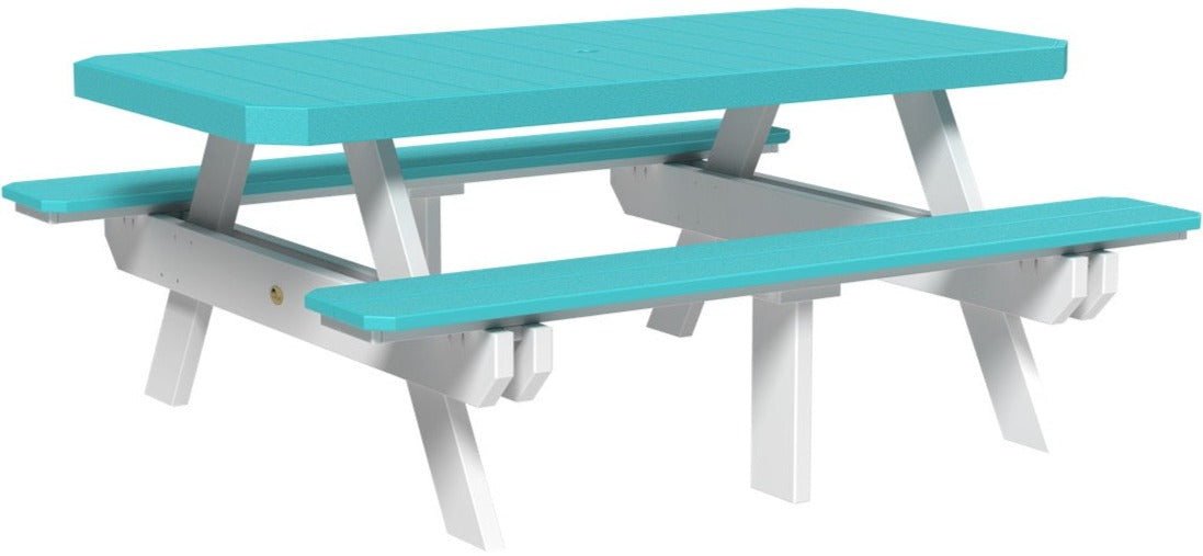 LuxCraft 6' Rectangular Picnic Table