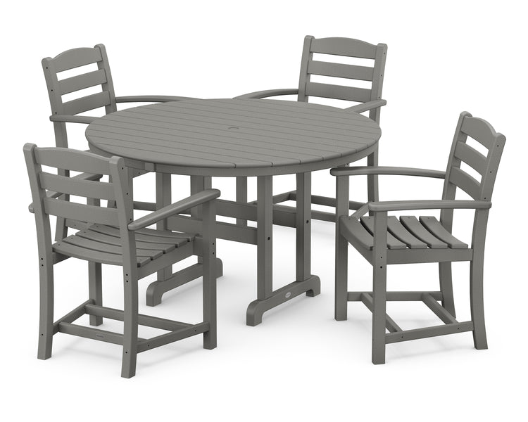 POLYWOOD La Casa Cafe 5-Piece Round Farmhouse Dining Set