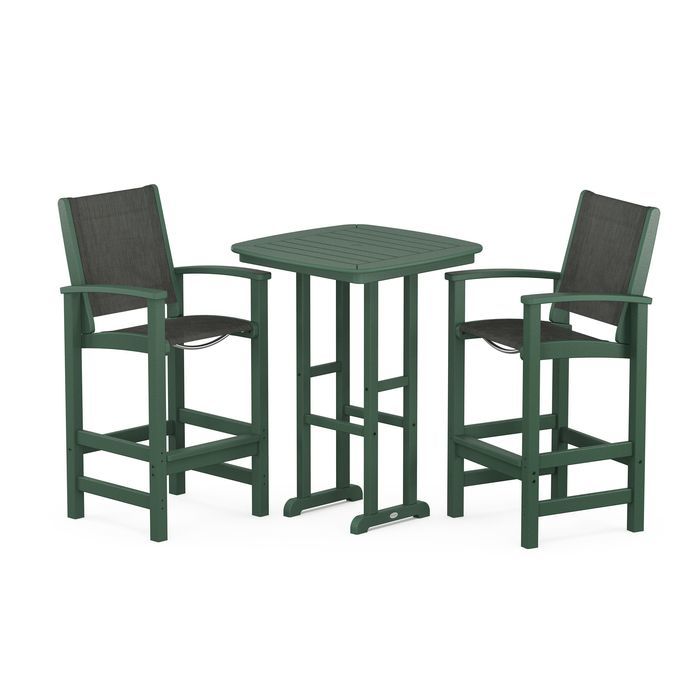 POLYWOOD Coastal 3-Piece Bar Set