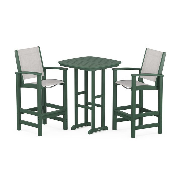 POLYWOOD Coastal 3-Piece Bar Set