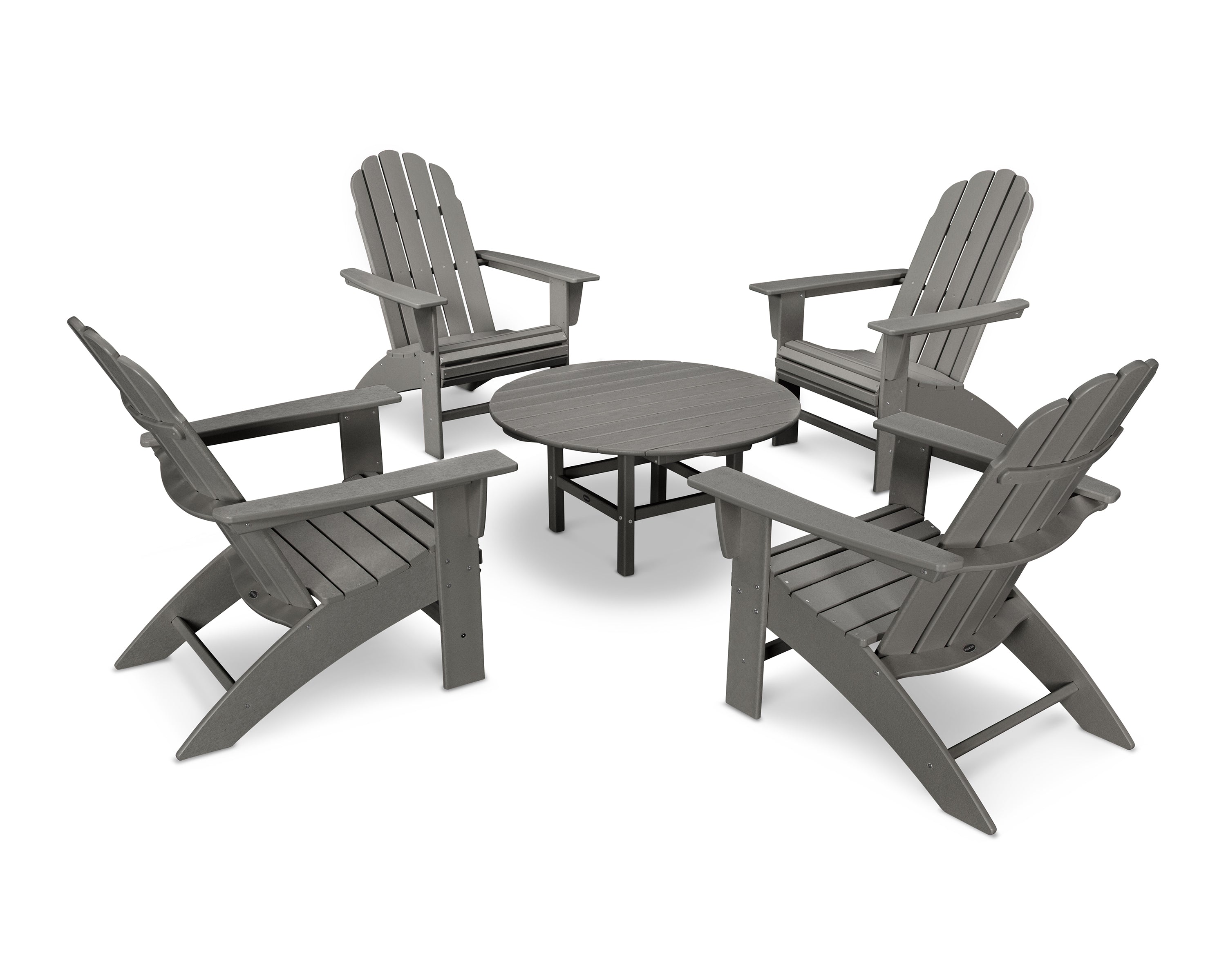 POLYWOOD Vineyard 5-Piece Oversized Adirondack Set