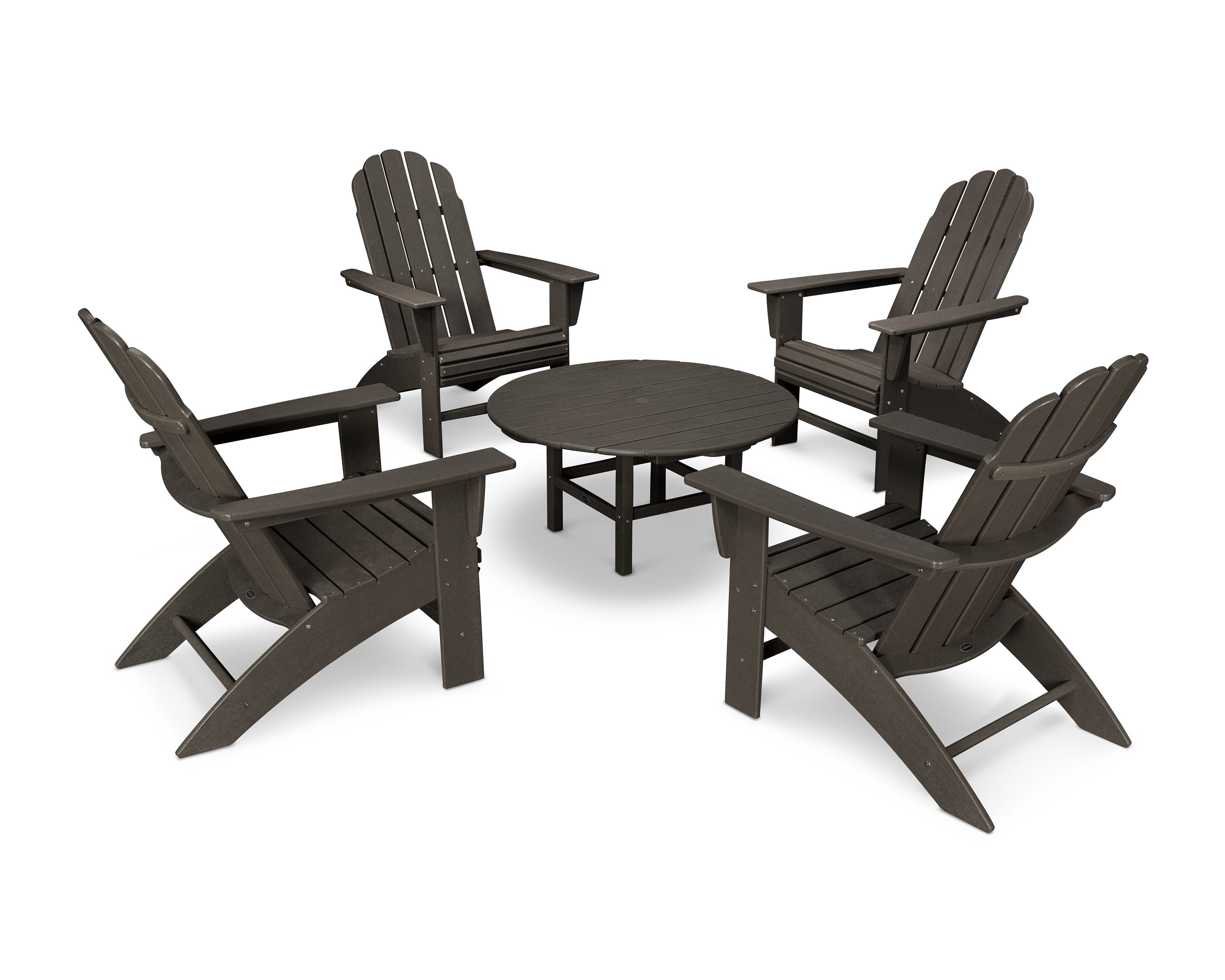 POLYWOOD Vineyard 5-Piece Oversized Adirondack Set