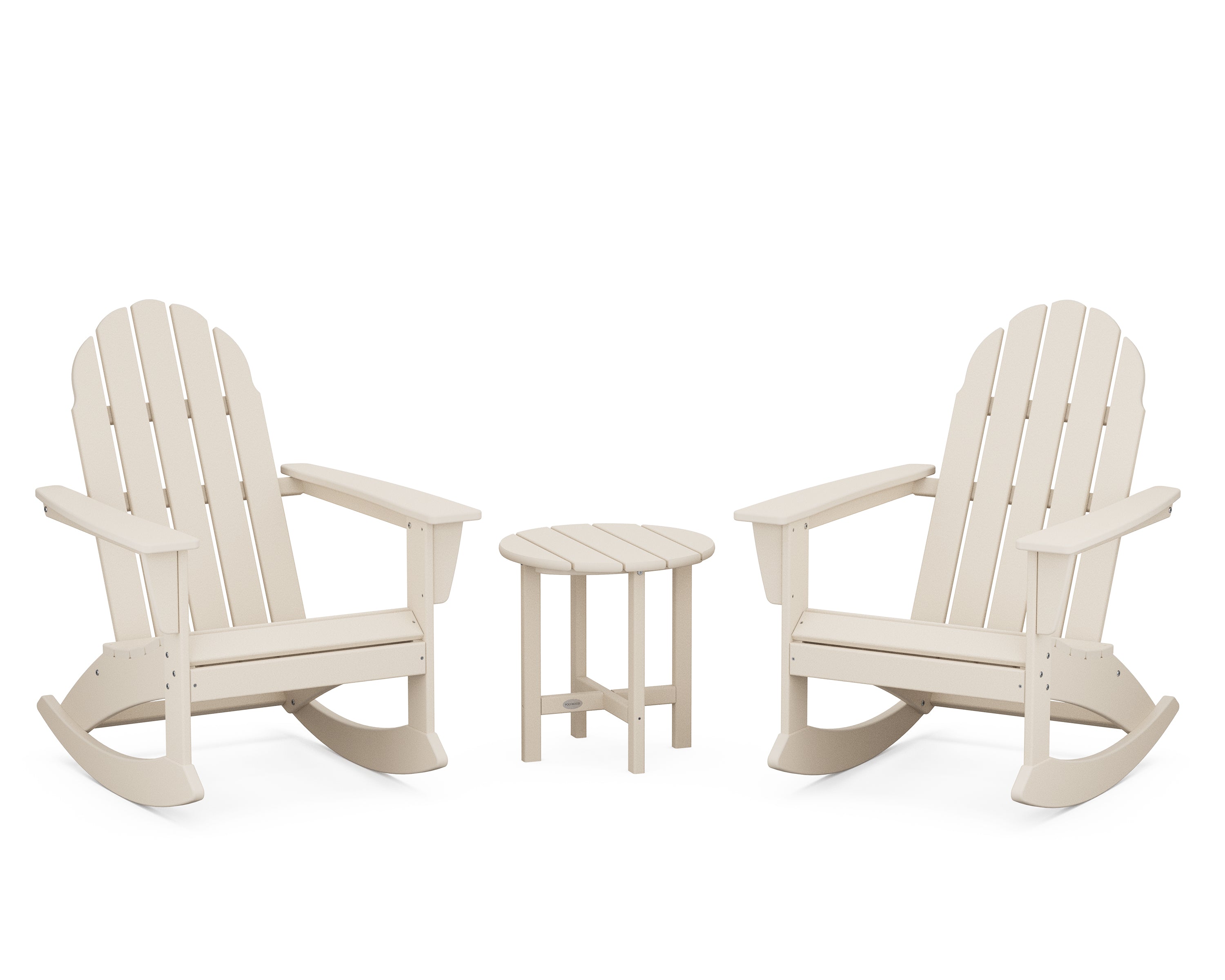 POLYWOOD Vineyard 3-Piece Adirondack Rocking Chair Set