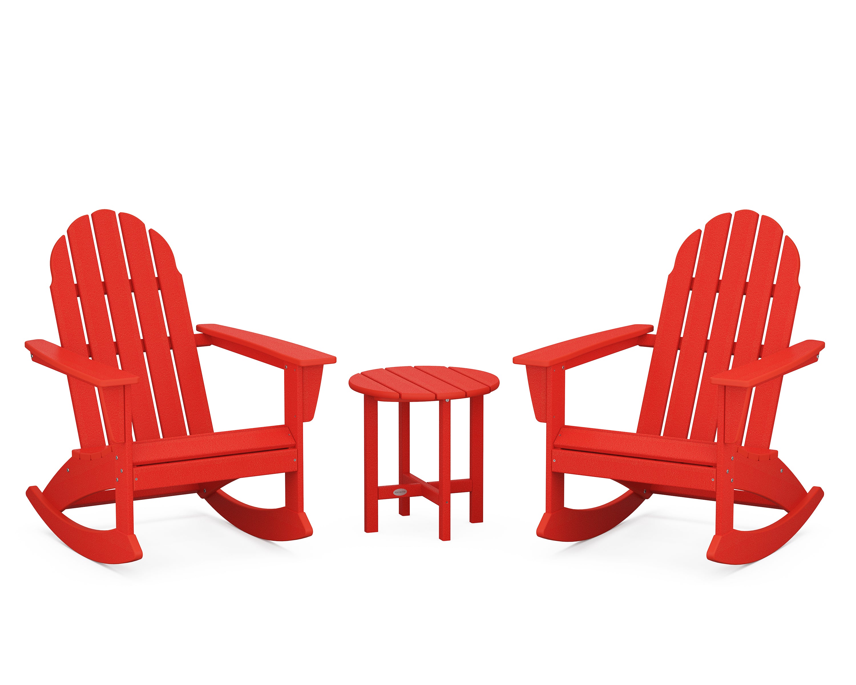 POLYWOOD Vineyard 3-Piece Adirondack Rocking Chair Set