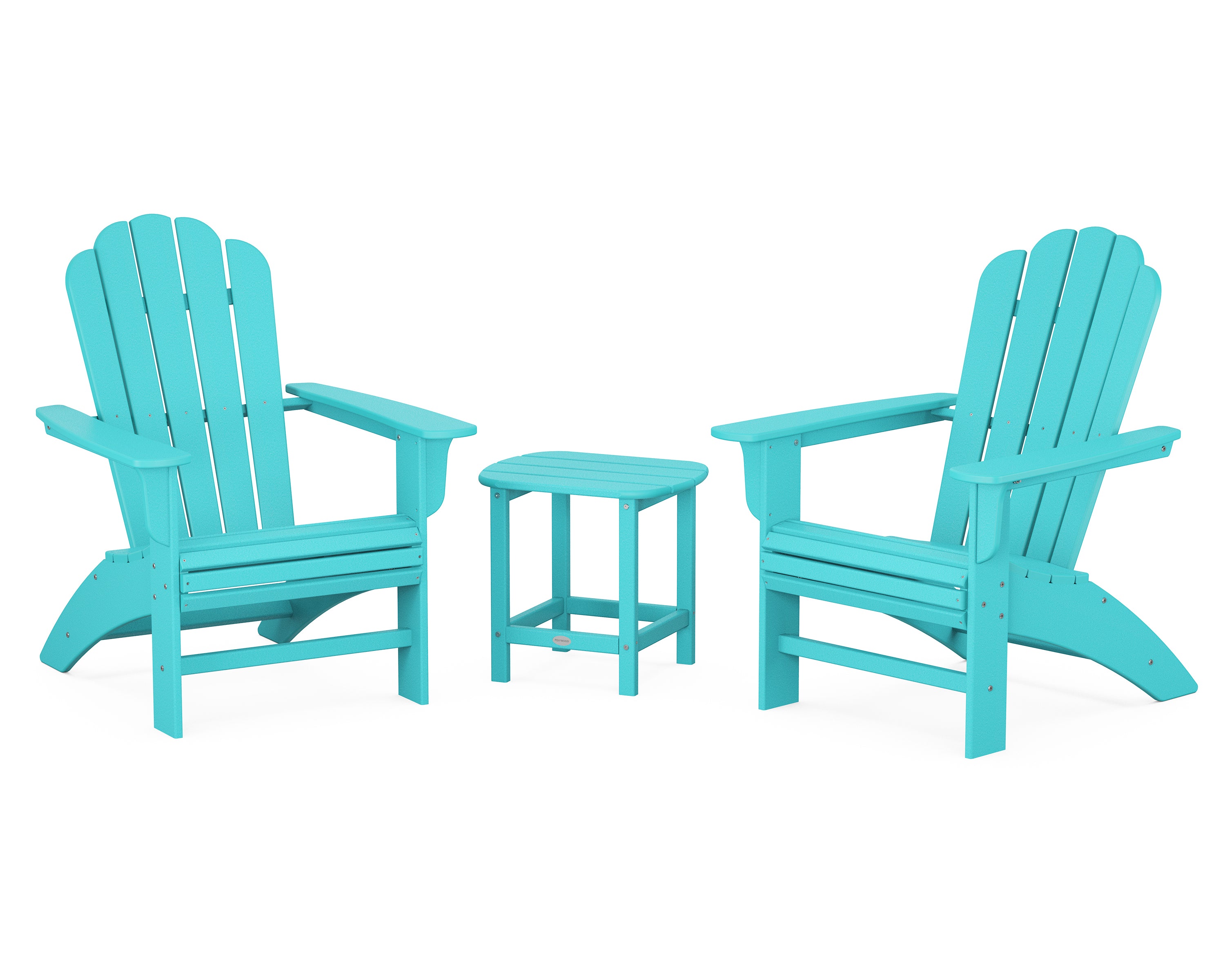 POLYWOOD Country Living Curveback Adirondack Chair 3-Piece Set