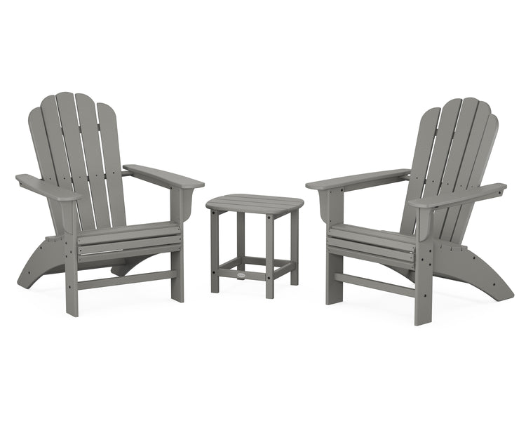 POLYWOOD Country Living Curveback Adirondack Chair 3-Piece Set