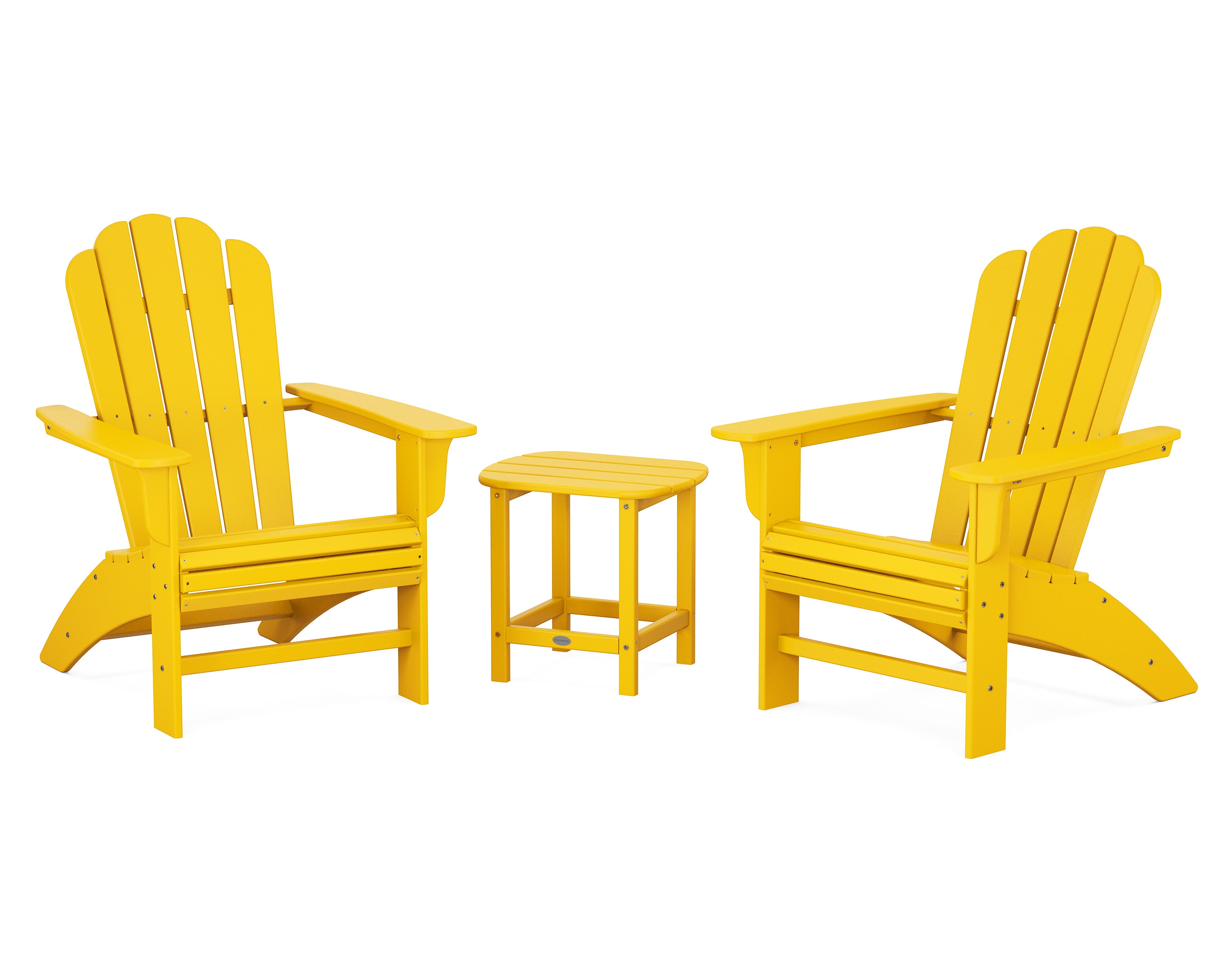 POLYWOOD Country Living Curveback Adirondack Chair 3-Piece Set