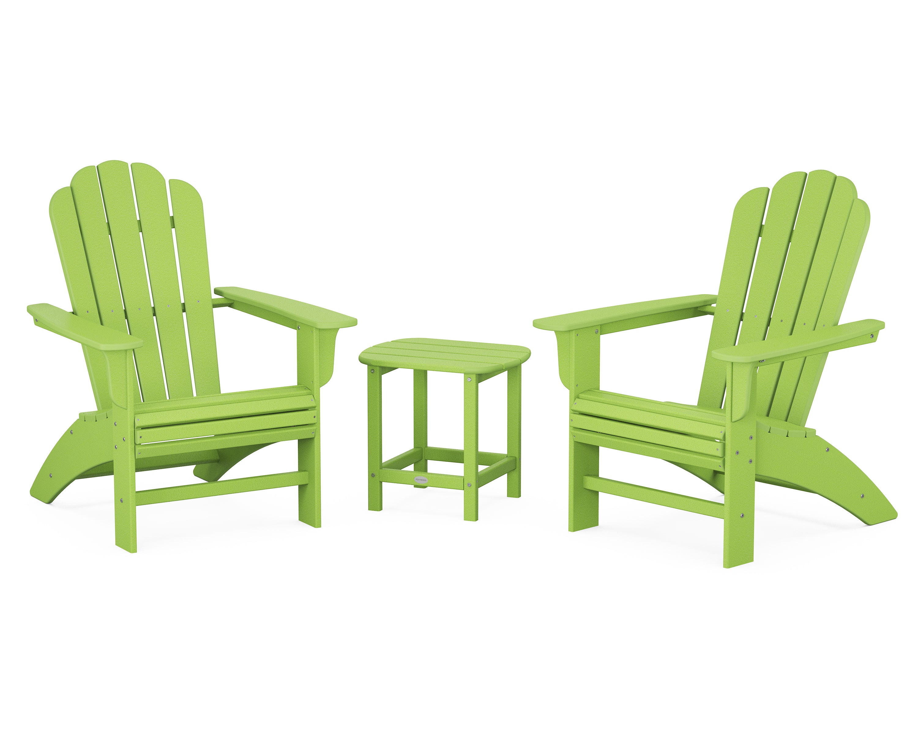 POLYWOOD Country Living Curveback Adirondack Chair 3-Piece Set