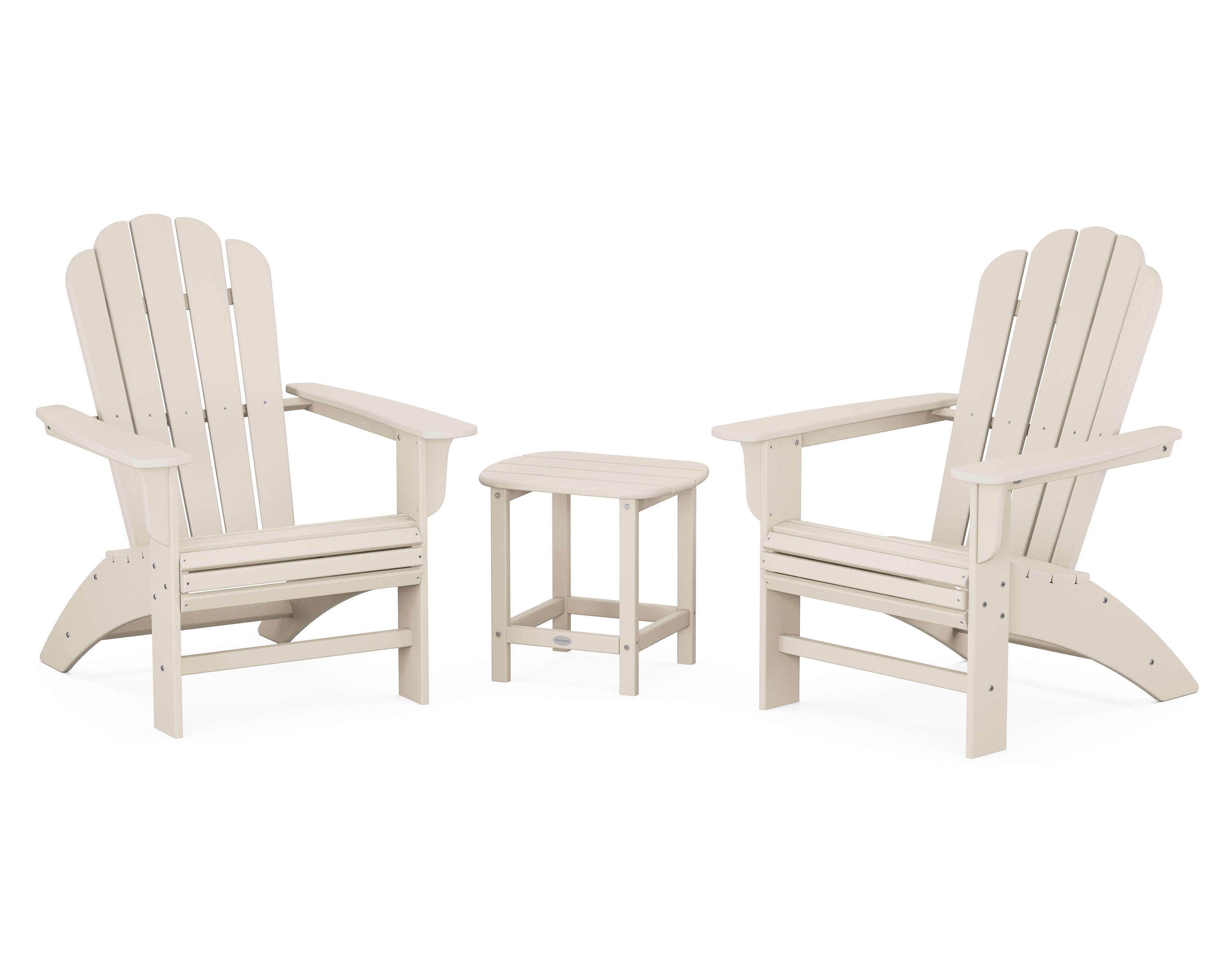 POLYWOOD Country Living Curveback Adirondack Chair 3-Piece Set