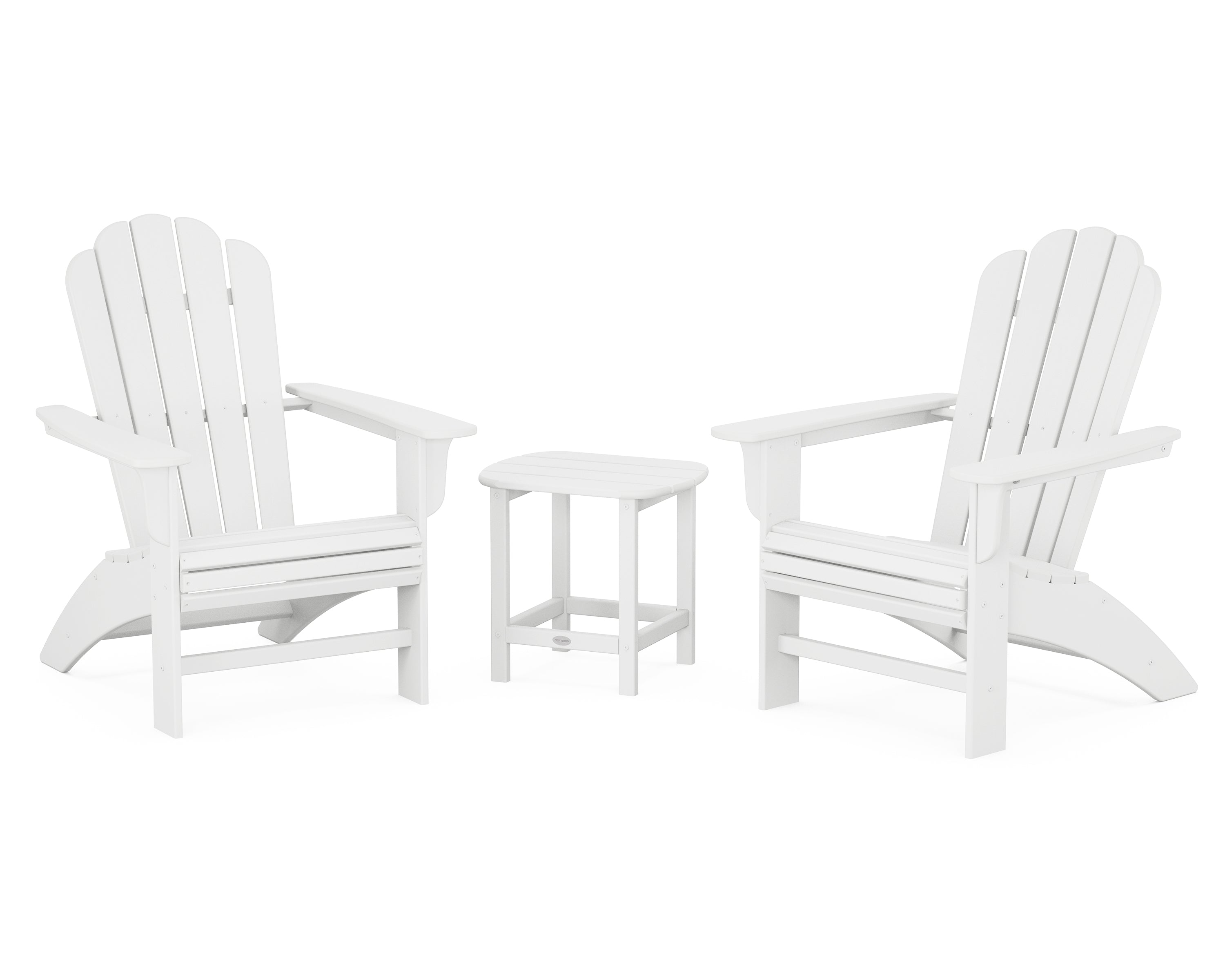 POLYWOOD Country Living Curveback Adirondack Chair 3-Piece Set