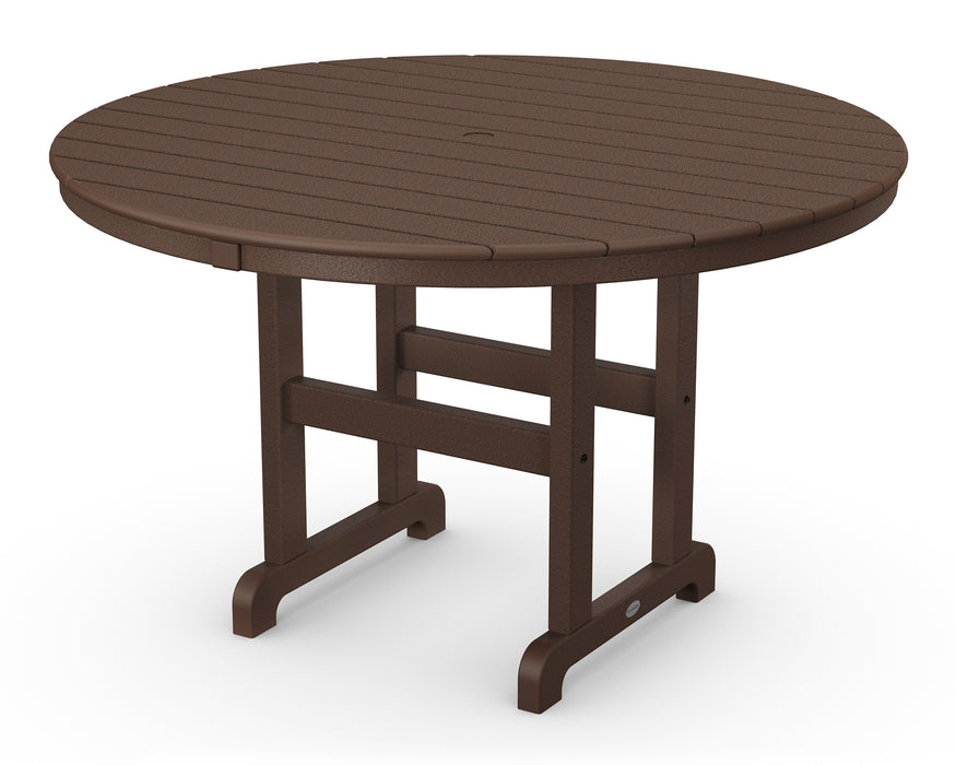 POLYWOOD 48" Round Farmhouse Dining Table