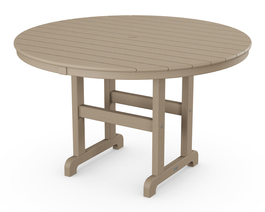 POLYWOOD 48" Round Farmhouse Dining Table