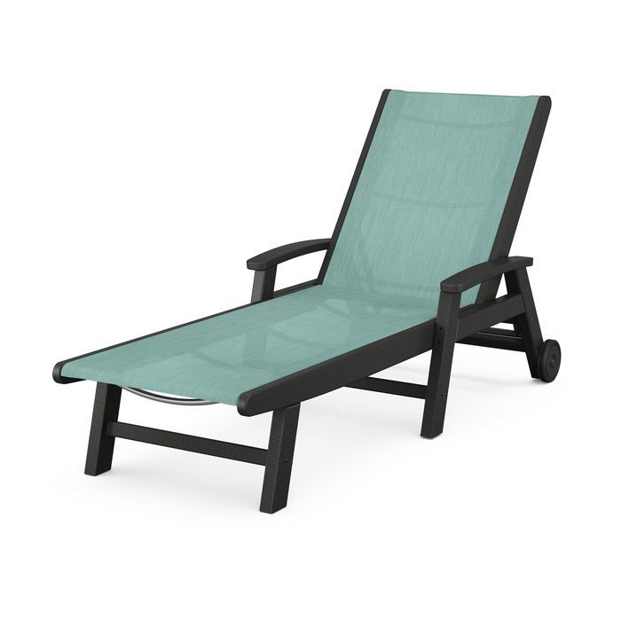 POLYWOOD Coastal Chaise with Wheels