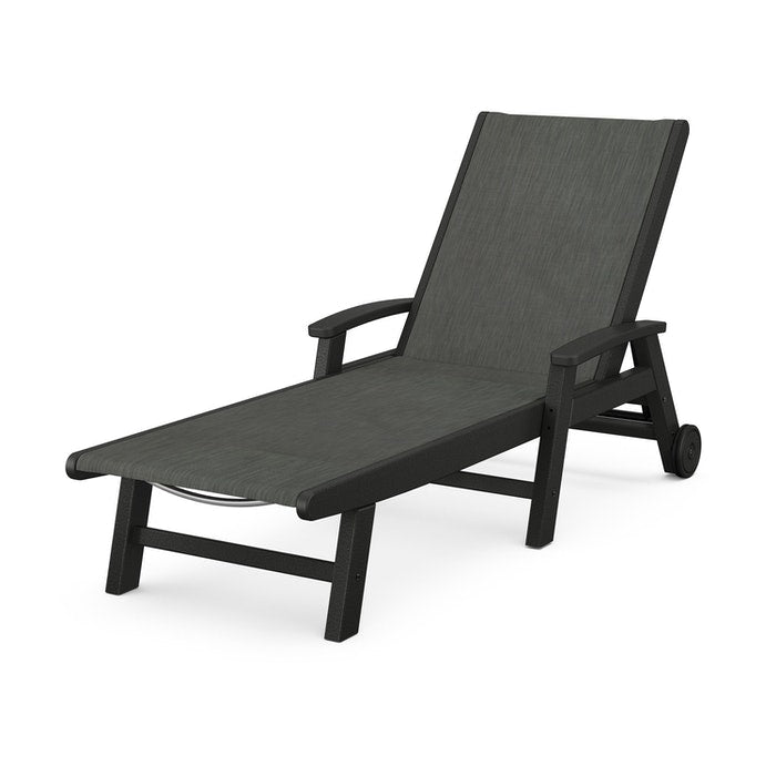 POLYWOOD Coastal Chaise with Wheels