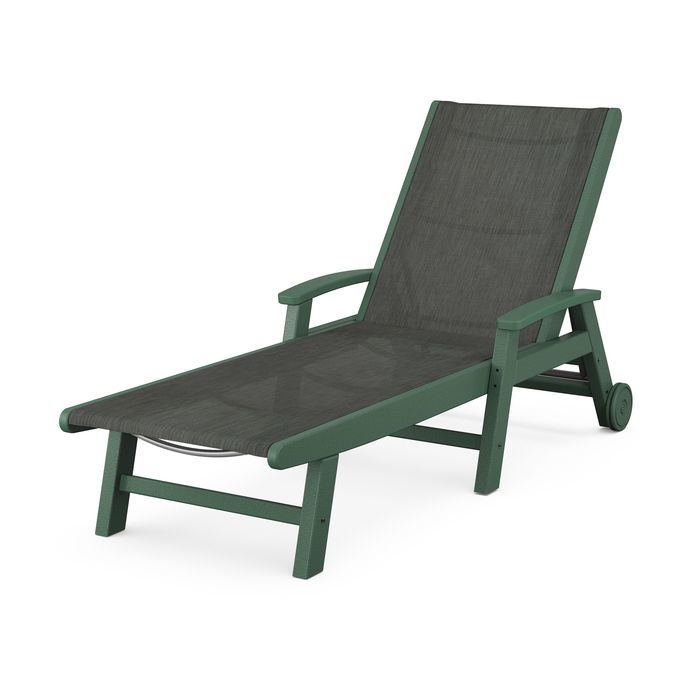 POLYWOOD Coastal Chaise with Wheels