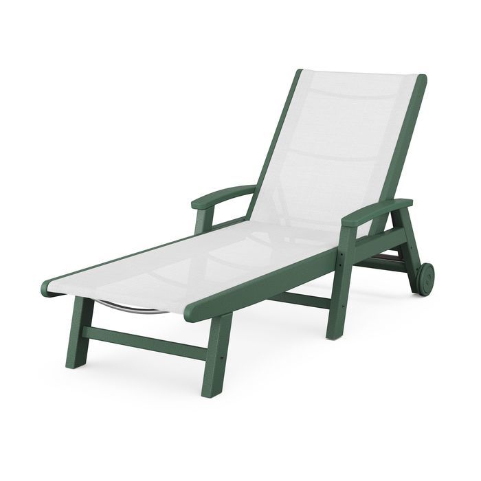 POLYWOOD Coastal Chaise with Wheels