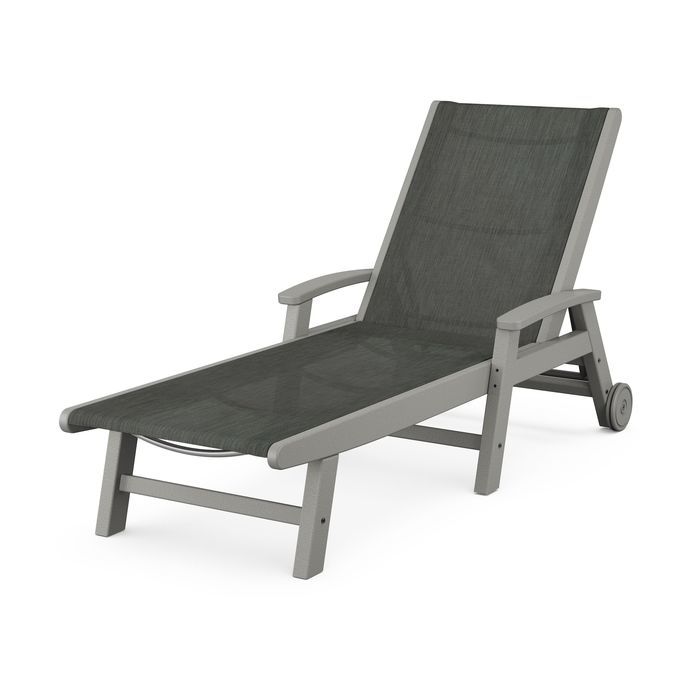 POLYWOOD Coastal Chaise with Wheels