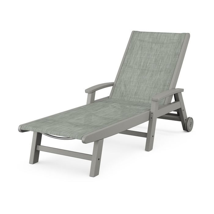 POLYWOOD Coastal Chaise with Wheels