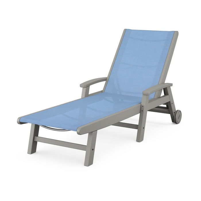 POLYWOOD Coastal Chaise with Wheels