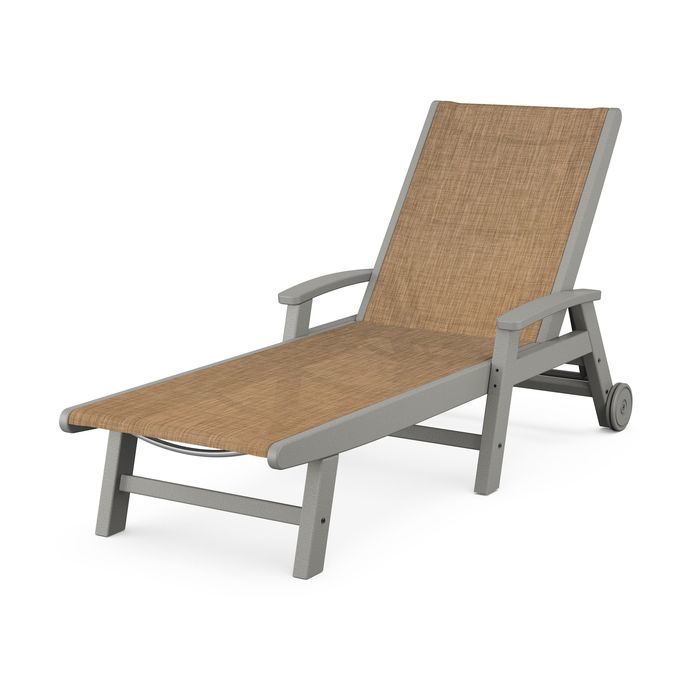 POLYWOOD Coastal Chaise with Wheels