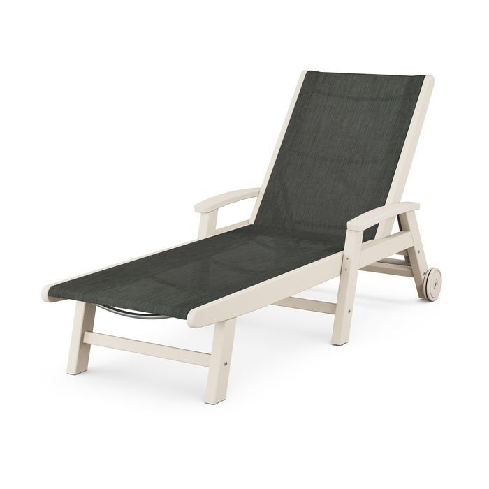 POLYWOOD Coastal Chaise with Wheels