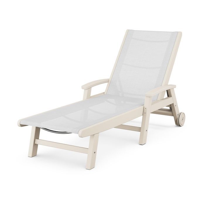 POLYWOOD Coastal Chaise with Wheels