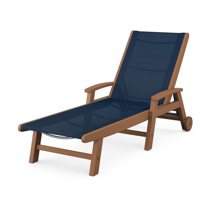 POLYWOOD Coastal Chaise with Wheels