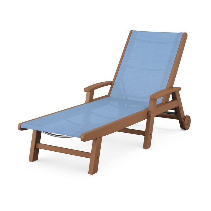 POLYWOOD Coastal Chaise with Wheels