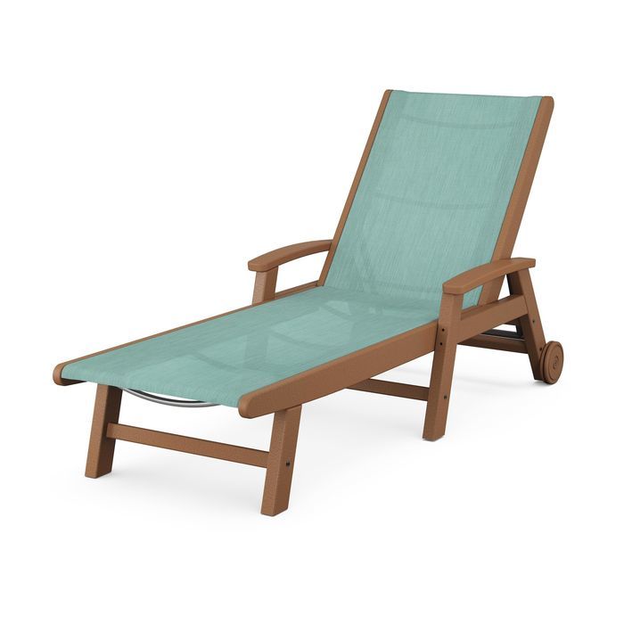 POLYWOOD Coastal Chaise with Wheels