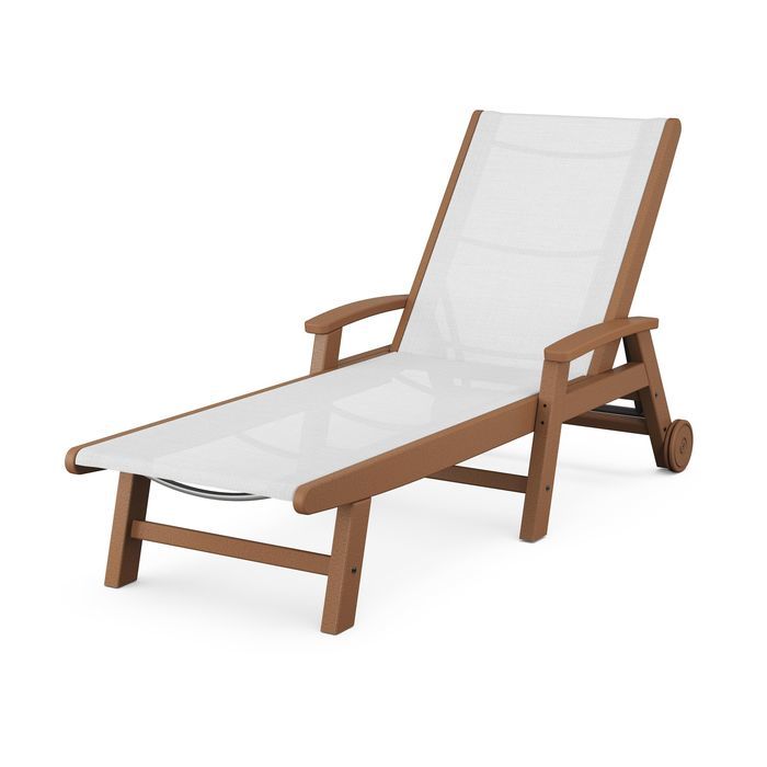 POLYWOOD Coastal Chaise with Wheels