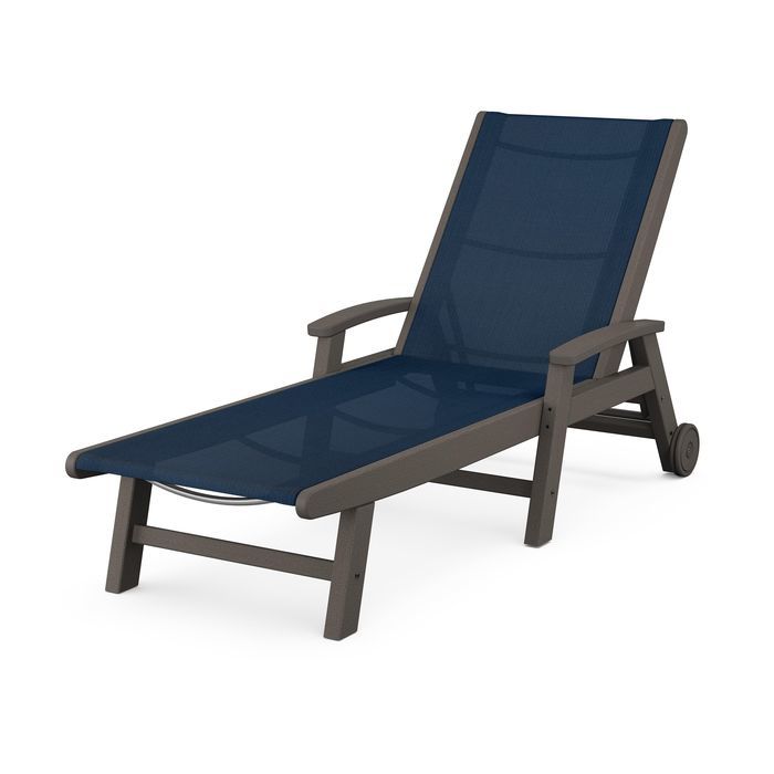 POLYWOOD Coastal Chaise with Wheels