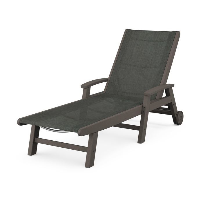 POLYWOOD Coastal Chaise with Wheels