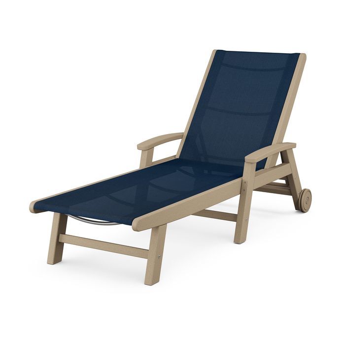 POLYWOOD Coastal Chaise with Wheels