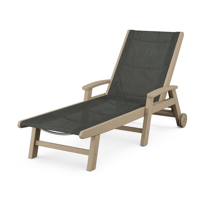 POLYWOOD Coastal Chaise with Wheels