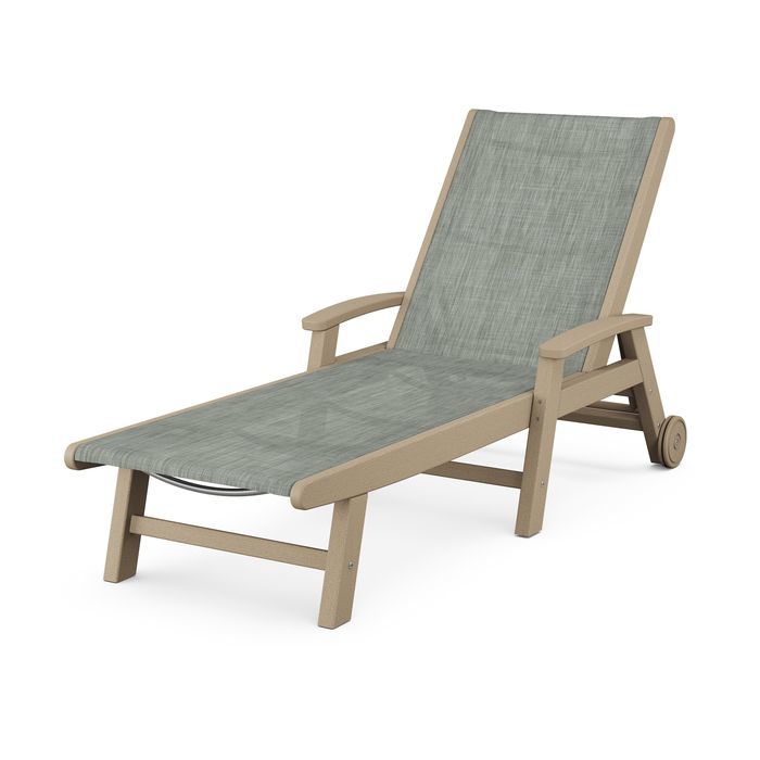 POLYWOOD Coastal Chaise with Wheels