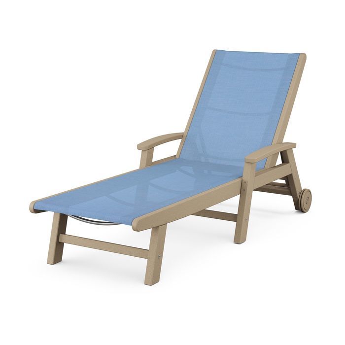 POLYWOOD Coastal Chaise with Wheels