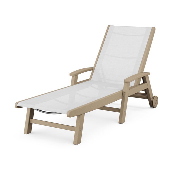 POLYWOOD Coastal Chaise with Wheels