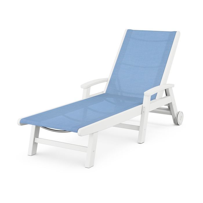 POLYWOOD Coastal Chaise with Wheels